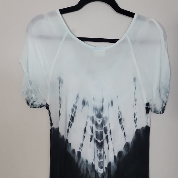 Y2K Tie Dye Midi Maxi Dress One Size Blue Lace Up Fairy Goth Grunge Hippie Boho - Picture 12 of 15